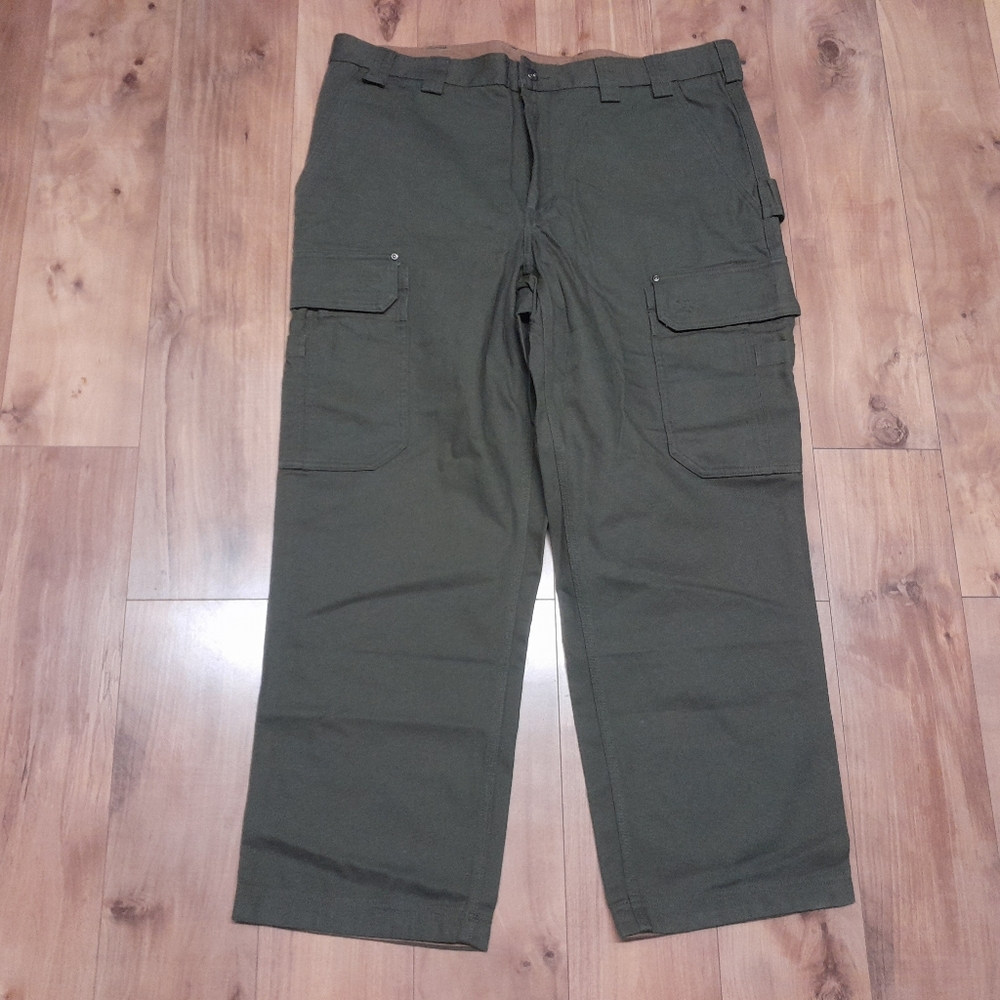 Duluth Trading Fire Hose Canvas Cargo Work Pants 92204 Green Men's 42x30